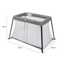 Babylo Liteway Lightweight Travel Cot Grey Mélange
