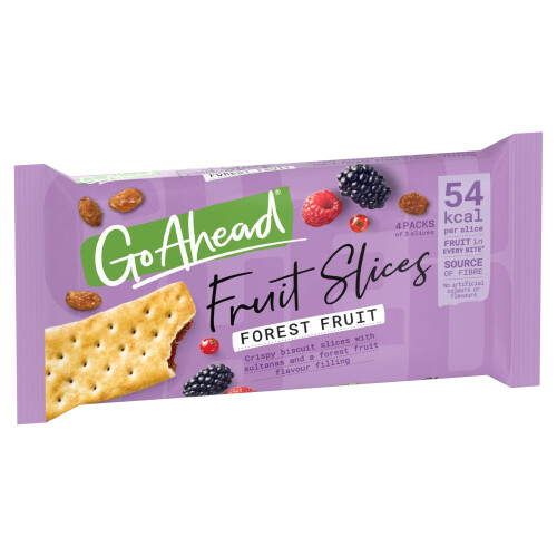 Go Ahead Forest Fruit Crispy Fruit Slice 4 Snack Bars 174 g 1 Pack of