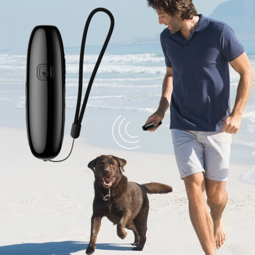 Ultrasonic Trainer Barking Device Handheld Portable Driving Artifact(Black)