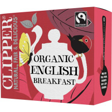 Clipper Fairtrade Organic English Breakfast Tea Bags Black Tea Bags Natur