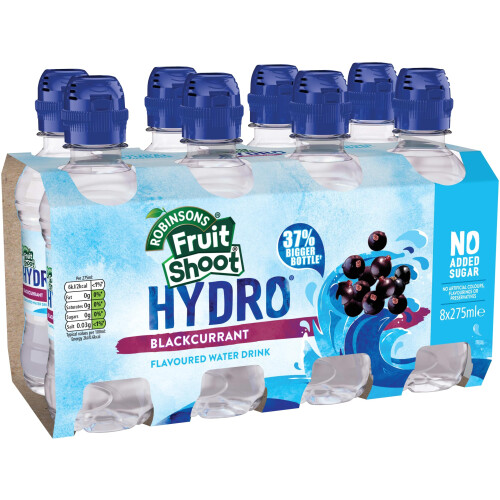 FRUIT SHOOT Hydro Blackcurrant Fruit Flavoured Water 275ml Pack of 8 2