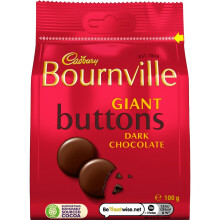 Cadbury Bournville Dark Chocolate Giant Buttons, Sharing Bag, Bite