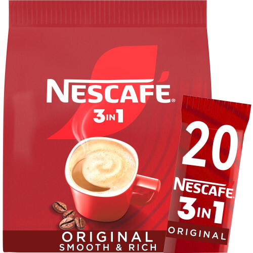 Nescafe NESCAFÉ 3 IN 1's Original (1 Pack 20 Drinks)