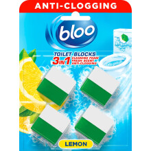 Bloo Toilet Blocks, Pack 4, Toilet Limescale Remover Cistern Block