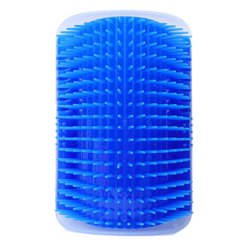 Brosse de massage pour chat d'angle (bleue)