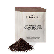 Hotel Chocolat Classic 70 Dark Hot Chocolate Sachets Luxury Chocolate Flak