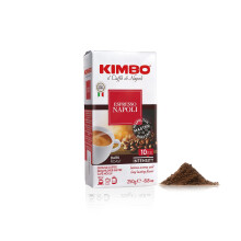 Kimbo Coffee Espresso Napoli Ground 250g | Italian Medium Dark Roast Ground Coffee | For Coffee Machines, Moka Pots & Cafetieres