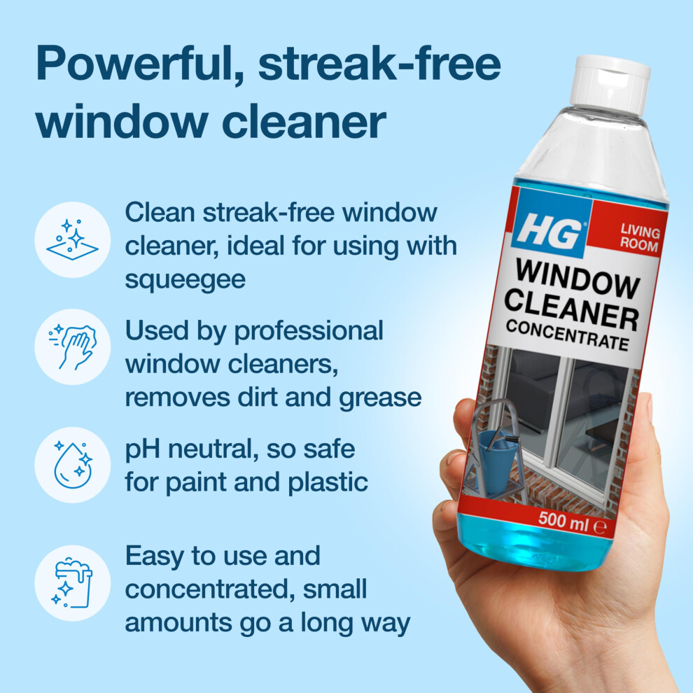 Hg Window Cleaner Concentrate Streakfree Shine On Glass Frames 500M