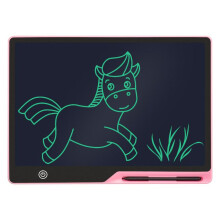 Oplaadbaar tekenbord met LCD-scherm voor kinderen van 16 inch, stijl: roze/groen.