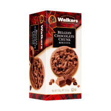 Walker's Shortbread Belgian Chocolate Chunk Biscuits – Traditional Scottish Shortbread Recipe, 150 g (Pack of 12)