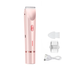 Elektrischer 2-in-1-Körperhaartrimmer für Damen – IPX7 wasserdichter Intimrasierer mit LED-Ladeanzeige – wiederaufladbares Pflege-Set (Typ C)