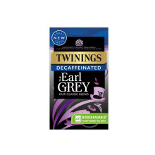 Twinings Earl Grey Decaf Tea | Full & Fragrant Earl Grey Tea Bags | Bergamot & Lemon Flavoured Decaffeinated Black Tea Blend | 40 Biodegradable Tea B