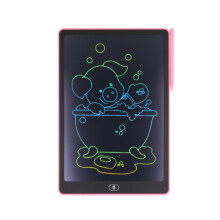16 inch LCD-schrijfbord voor kinderen, uitwisbaar tekenbord, kleur: roze.
