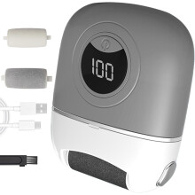 Electric Foot Callus Remover,New USB Rechargeable Foot Repair and Grinding Device, Heel Polisher Digital Display with 3 Grinding Heads 2 Spe