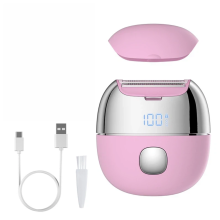 Rasoio elettrico portatile da donna: rifinitore per zona bikini impermeabile con display digitale intelligente della batteria - Mini rasoio ricaricabi