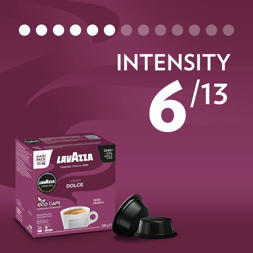 Lavazza Lavazza A Modo Mio Lungo Dolce 36 Coffee Capsules with Aromatic Notes