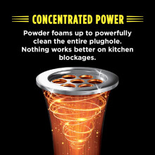 Buster Kitchen Plughole Unblocker (Pack of 3 x 150g) Fast-Acting Sink Unblocker Dissolves Fat, Food & Debris, Drain Cleaner Clears Blockages in Kitch