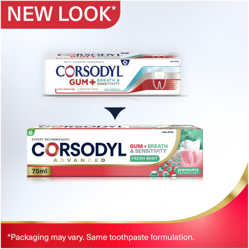 Corsodyl Corsodyl Toothpaste Advanced Gum+ Breath & Sensitivity Toothpaste, with Pro-Neut 1