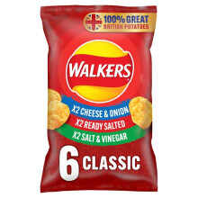 Walkers Crisp Classic Variety, 25g (6 Pack)