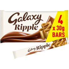 Galaxy Chocolate Bars, Smooth Milk Chocolate Multipack, 4 x 30g Flaky and Velvety Chocolate, Perfect for Gifts