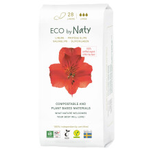 Eco by Naty Panty Liners Large for Women – for Daily use, Thin Discreet and with