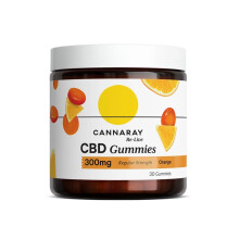 Cannaray Gummies, 300mg | Regular Strength | Delicious Natural Orange Flavour (30 Gummies)