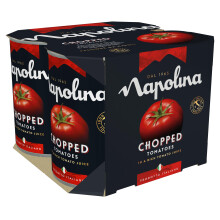 Napolina Chopped Tomatoes 400 g Pack of 4