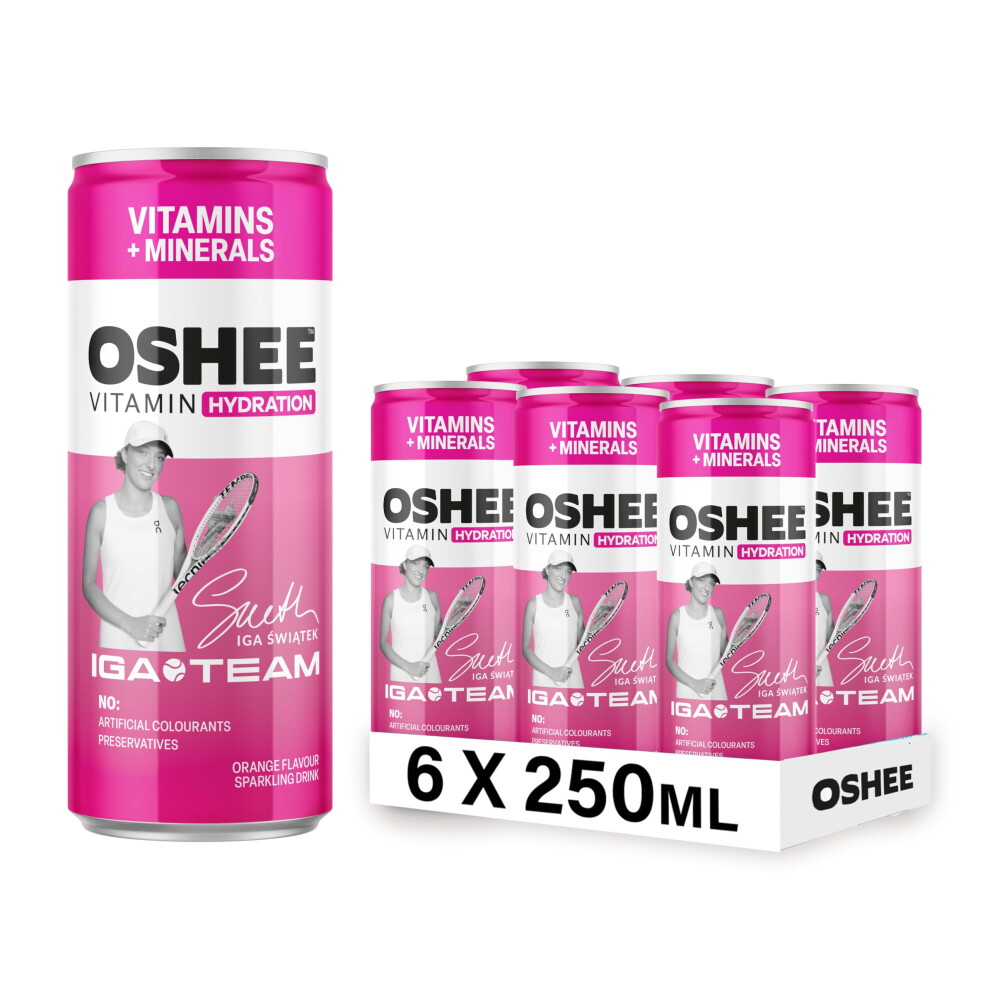 Oshee Vitamin Energy Formula 250Ml Vitamins + Minerals (Pack Of 6) - Orange Flavour Sperkling Drink With Addition Of Vitamins And Minerals. - Multipa