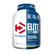 Dymatize Elite 100% Whey Gourmet Vanilla 2170g - High Protein Low Sugar Powder + Whey Protein and BCAAs