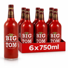 Big Tom Spiced Tomato Juice- Bloody Mary Mix (Pack of 6 x 750ML) for