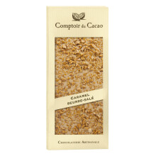 Tablette de Chocolat Blond Comptoir du Cacao avec Caramel au Beurre Salé 90g