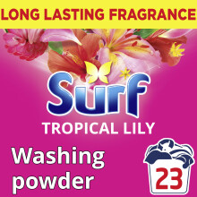 Surf Tropical Lily Washing Powder joy-infused fragrance with natural essential o