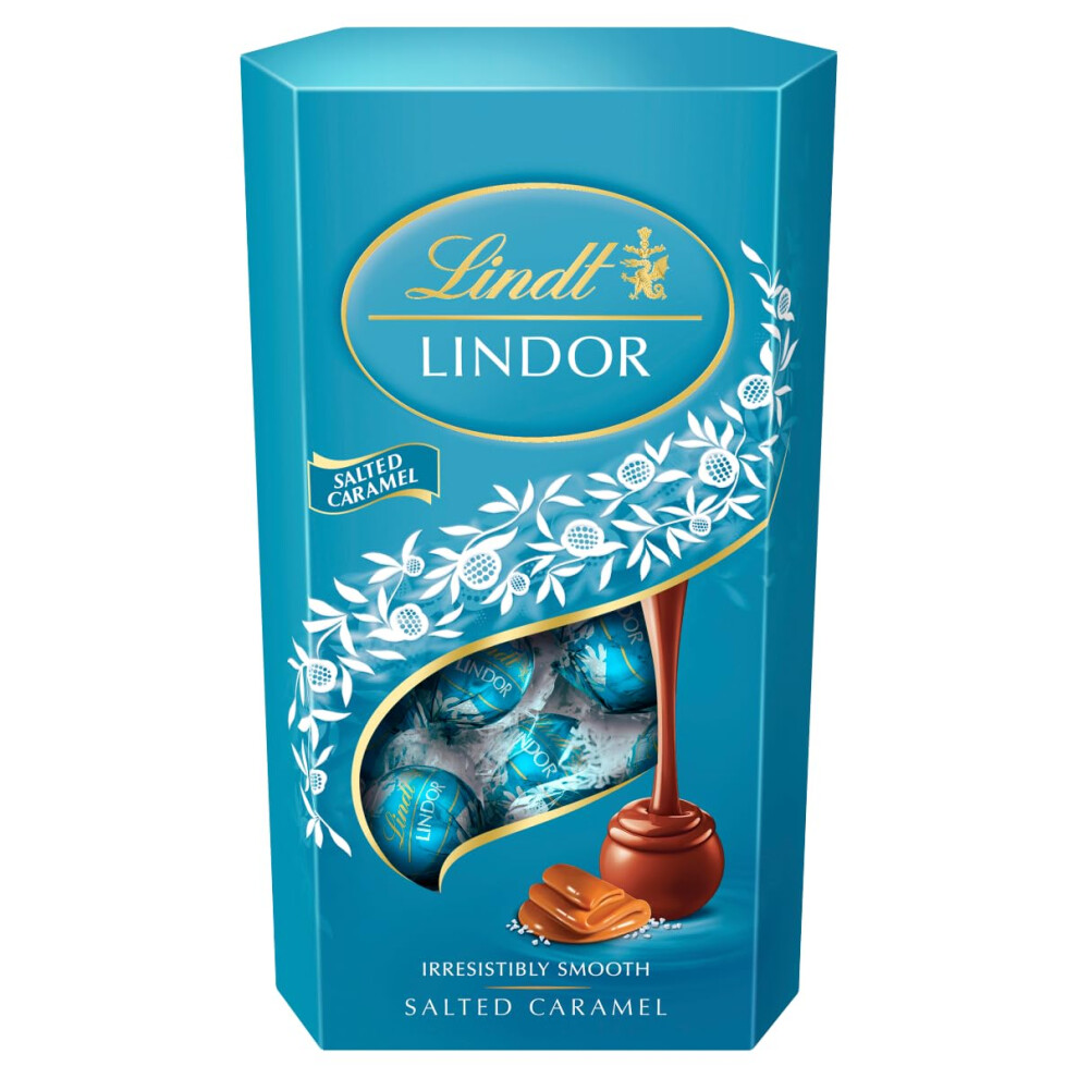 Lindt Lindor Salted Caramel Chocolate Truffles – 600G Box (Approx. 48