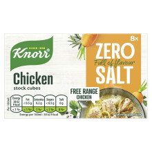 Knorr Zero Salt Chicken Stock Cubes Pack 8 lactose - & gluten