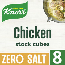 Knorr Zero Salt Chicken Stock Cubes pack of 8 lactose and glutenfree f