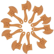 10 Stück Mini-Holzäxte im Beil-Design, Holz-Deko, Axt-Deko, Kindergeschenk, Spielzeug