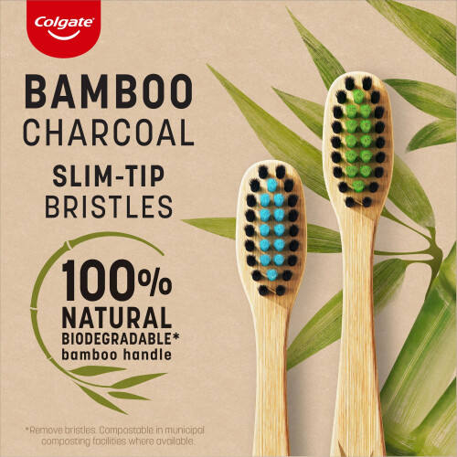 Colgate Colgate Bamboo Charcoal Soft Bristles Manual Toothbrush 1 Piece - 1