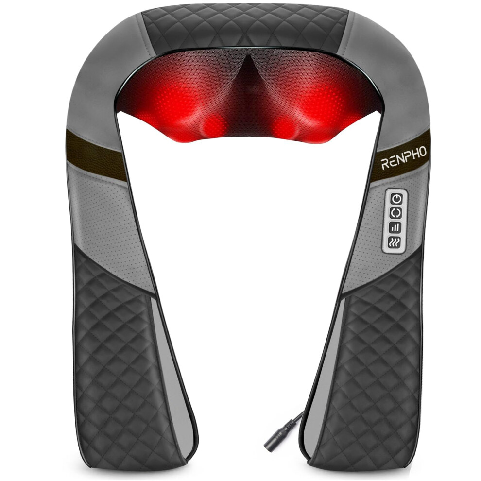 Renpho Neck Massager, Massagers For Back And Neck, Back Massage With Heat, Should-Massager With Deep Tissue Kneading, Shiatsu Massage For Leg, Feet,