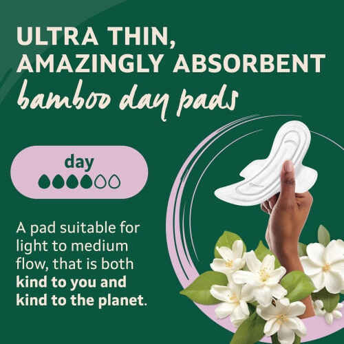 Lil-Lets Lil-Lets Bamboo Day Pads x 14, Unscented, Wings 2