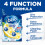 Bloo Bloo Power Active Toilet Rim Block Lemon, with Anti-Limescale, 3