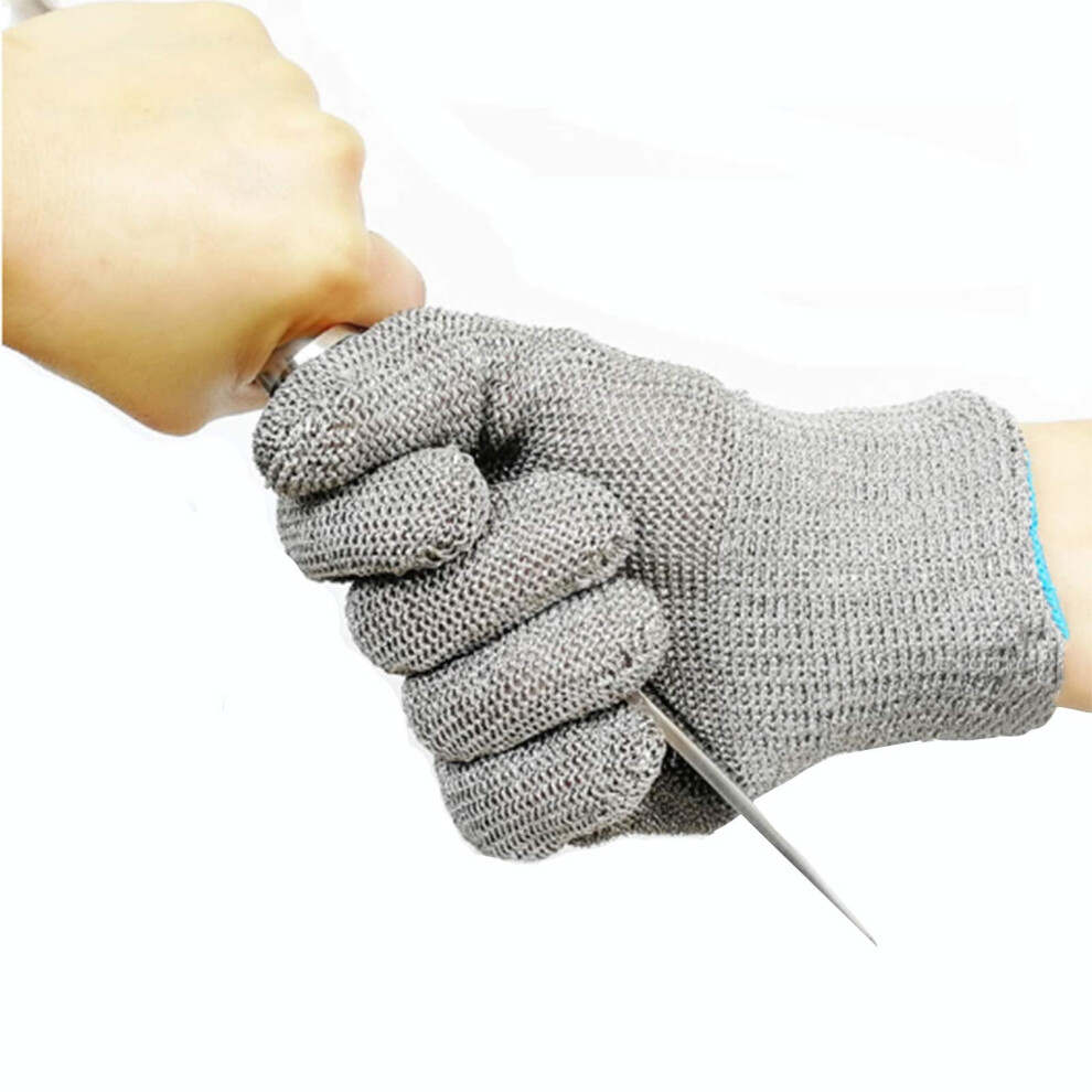 Cut Resistant Gloves Level 9 Stainless Steel Mesh Safety Work Glove Food Grade Protection Large 361L 9073542205319