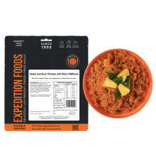EXPEDITION FOODS Sweet and Sour Chicken with Rice (Double Serving / 1000KCAL) | Freeze-Dried Camping & Hiking Food