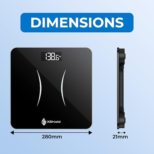 XShield Digital Bathroom Scale, 400lb, Backlit LCD 2