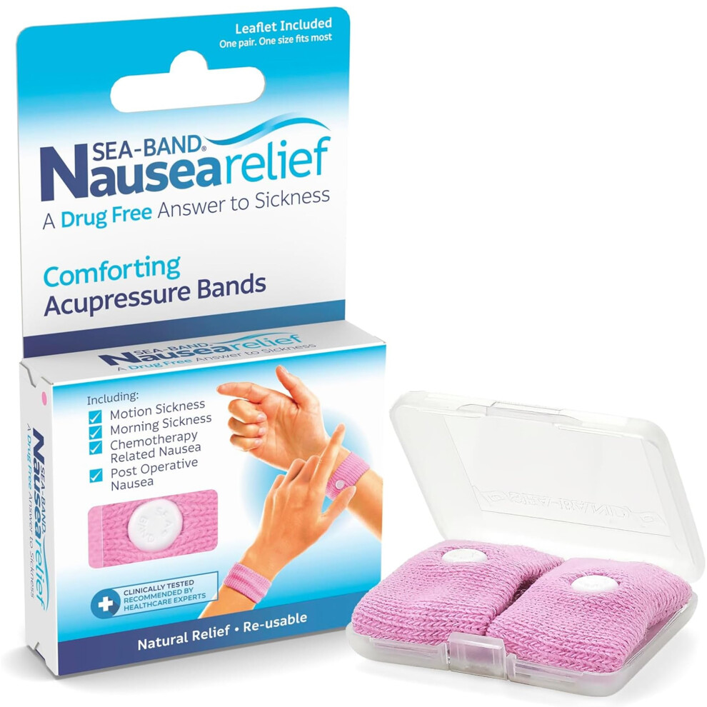 Sea-Band Travel & Motion Sickness And Nausea Relief Acupressure Wristband - Adul