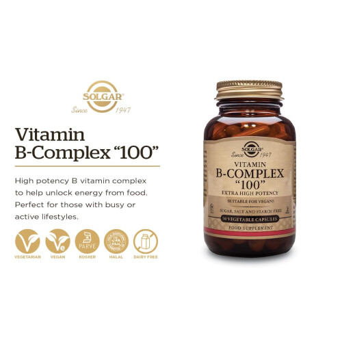Solgar Solgar Vitamin B-Complex "100" Extra High Potency Vegetable Capsules 1