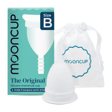 Mooncup Original Menstrual Cup - Medical-Grade Silicone Period Cup for Protection - Holds 3 Tampons Worth of Fluid - Toxin-Free, Eco-Friendly & Easy