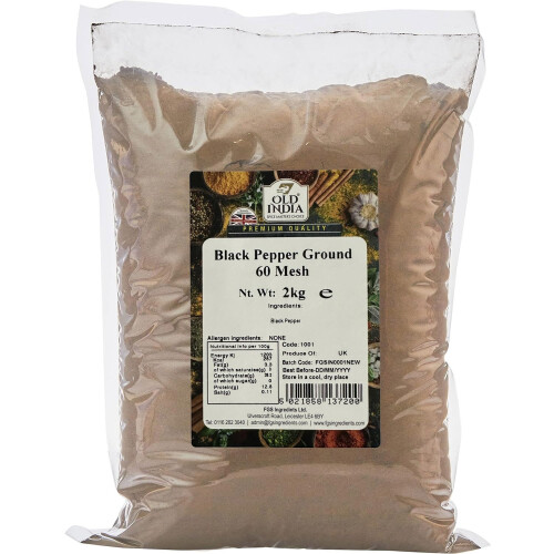 Old India Black Pepper Ground 60 Mesh 2kg