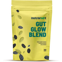 Nutraroot Gut Glow Seed Mix | Pumpkin, Chia & Sunflower Seeds | Vegan, Gluten-Free | High Fibre Snack | 300g Resealable Pack