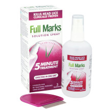 Full Marks Head Lice Solution Spray 150 ml - Fast & Effective Nit Treatment With
