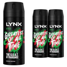 Lynx Body Spray Africa 48-H High Definition Fragrance Deo For Men, 3x150ml